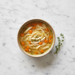 Chicken Soup Bowl on Marble