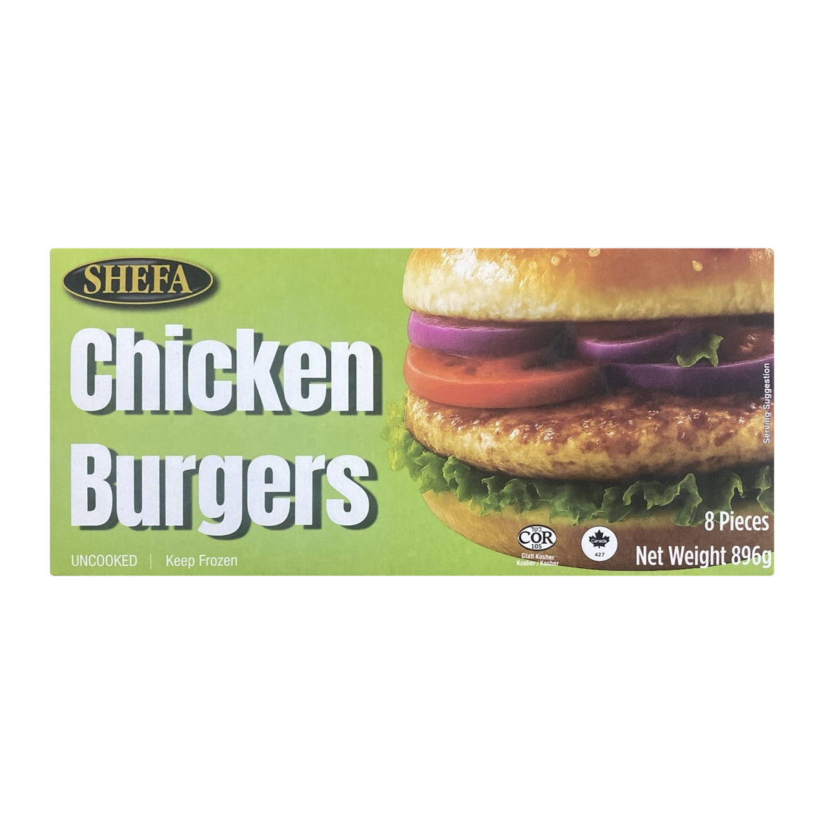 Shefa Uncooked Chicken Burgers (8x 4oz)